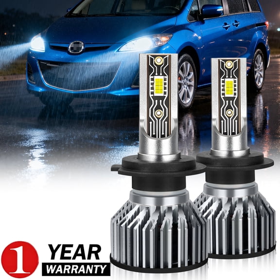 For Mazda 5 2006-2010 LED Headlights, Super Bright White, Low Beam, Plug & Play, 2-Pack
