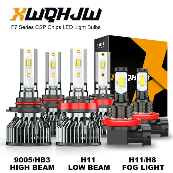 For Mazda 5 Van 4-Door 2.5L 2012-2017 LED Headlight High Low Fog Light Bulbs Combo Kit