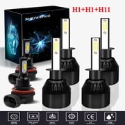 For Mazda 6 2006 2007 2008 LED Headlight Bulbs,H1 High beam and Low Beam and H11 Fog light Bulbs,Pack of 6