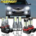 thumbnail image 1 of For Mazda 6 2011 2012 2013 6x 9005 H7 Headlight & H11 Fog Light LED Combo Bulbs, 1 of 12