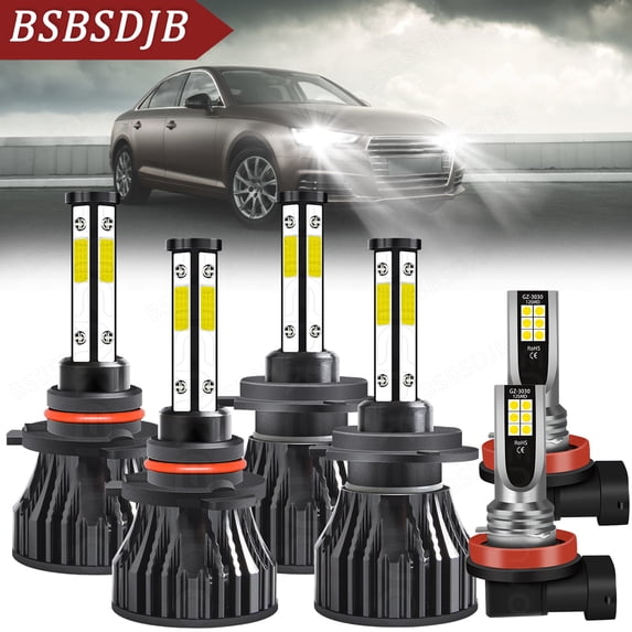 For Mazda 6 2011 2012 2013 -6x LED Headlight + Fog Light Bulbs Combo 6000K White