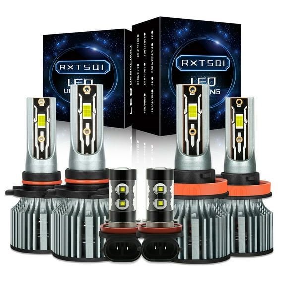 For Mazda 6 2014-2017 LED Headlight Fog Light Bulbs Kit 9005+H11+H11,q8