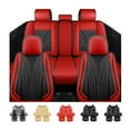 thumbnail image 1 of For Mazda 6 Car Seat Cover Full Set, Deluxe PU Leather 5 Seats Auto Front Rear Cushion Protector for Protege5, Speed3, Tribute Black+Red, 1 of 14