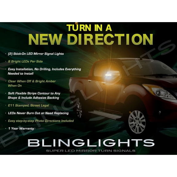 For Mazda BT-50 BT50 LED Side View Mirror Turnsignal Accent Lights Mirrors Turn Signals Lamps Signalers