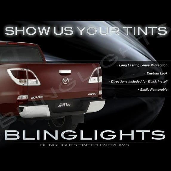 For Mazda BT-50 BT50 Tinted Smoked Taillamps Taillights Tail Lamps Lights Protection Overlays Film