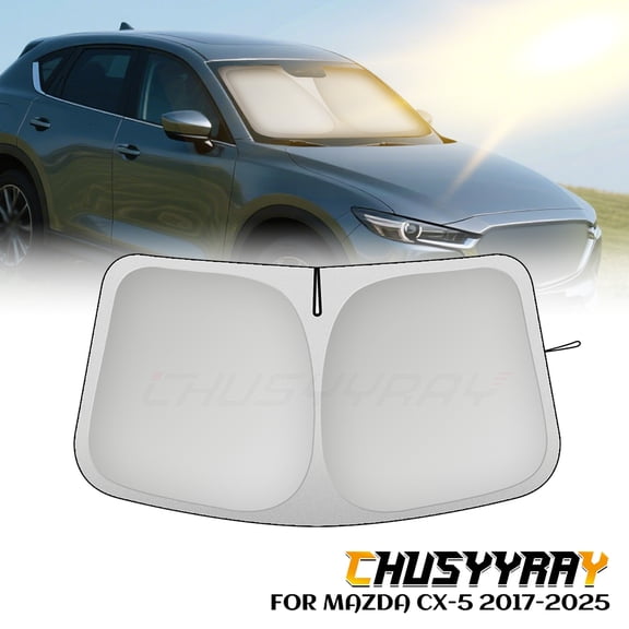 For Mazda CX-5 2017-2025 Windshield Sun Shade - Custom UV & Heat Shield Visor Front Window Cover with Bag