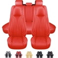 thumbnail image 1 of For Mazda CX-7 Seat Cover Full Set, Deluxe PU Leather 5 Seats Auto Front Rear Cushion Protector for 6, CX-5, Speed3 Red, 1 of 12