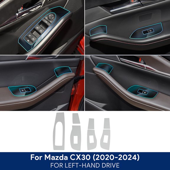 For Mazda CX30 2020-2024 Car Center Console Gear Panel Navigation Screen TPU Interior Protective Film Anti-Scratch Repair LHD.