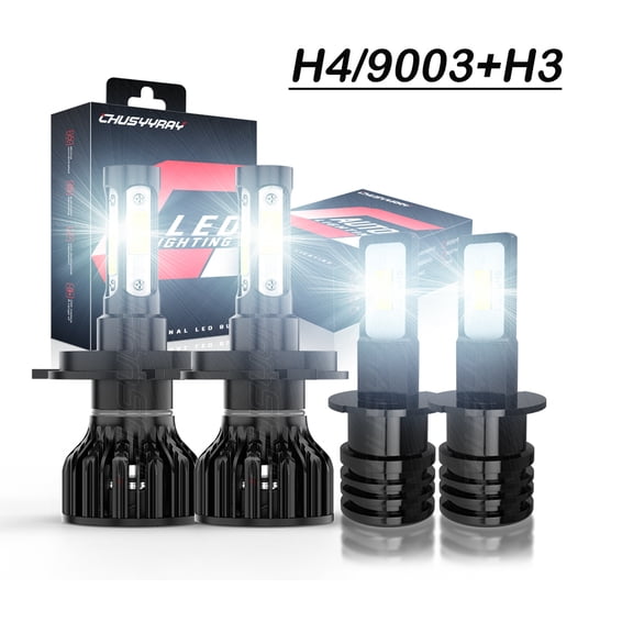 For Mazda protege 2001 2002 2003 6000K LED Headlight + Fog Light Bulbs Combo 4pc