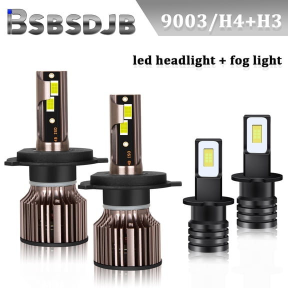 For Mazda protege 2001 2002 2003 White LED Headlight + Fog Light Bulbs Combo 4pc