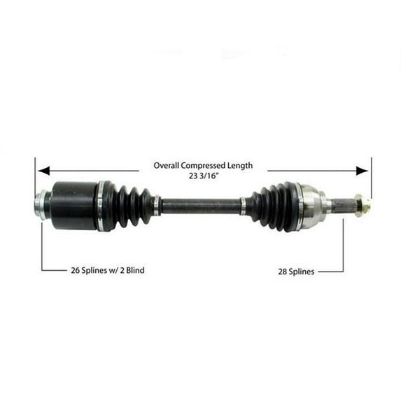 For MazdaSpeed 3 07-09 2.3L Manual trans Turbo Pass Side CV Drive Axle Shaft