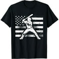 thumbnail image 1 of For Men Boys Girls Women T-Shirt Vintage Baseball American Flag, 1 of 4