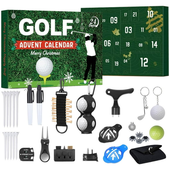 For Men Teen Boys Boyfriends 2025 Golf Advent Calendar 24Day Christmas Countdown with Tees Ball Markers Golf Balls for Husband