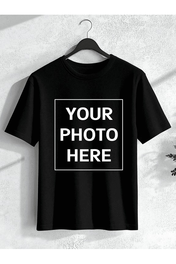 [For Men and Women] Print Your Own Photo/Text/Design | 100% Cotton Comfort Fit | Father's Day Gift For Dad, Couples, Best Friends | Front Printing (Team Uniforms, Dance Crew, Events, Gifts)