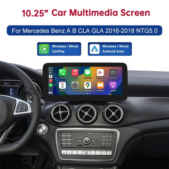 For Mercedes-Benz B Class 2016-2018 NTG5.0 Wireless Carplay Android Auto 10.25 Inch Touchscreen Car Stereo Bluetooth