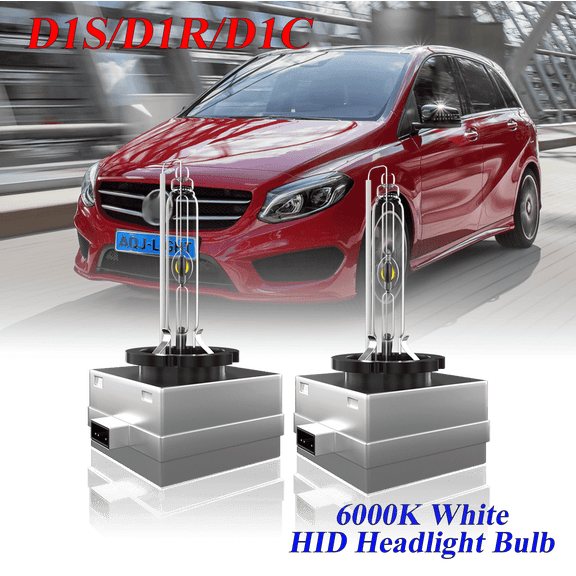 For Mercedes-Benz B200 2006-2011 D1S HID Headlight High/Low Beam 6000K Crystal White Xenon Bulbs Set 2