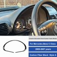thumbnail image 1 of For Mercedes Benz C Class W203 2005-2007 Real Carbon Fiber Car Console Instrument Panel Screen Frame Decoration Sticker., 1 of 9