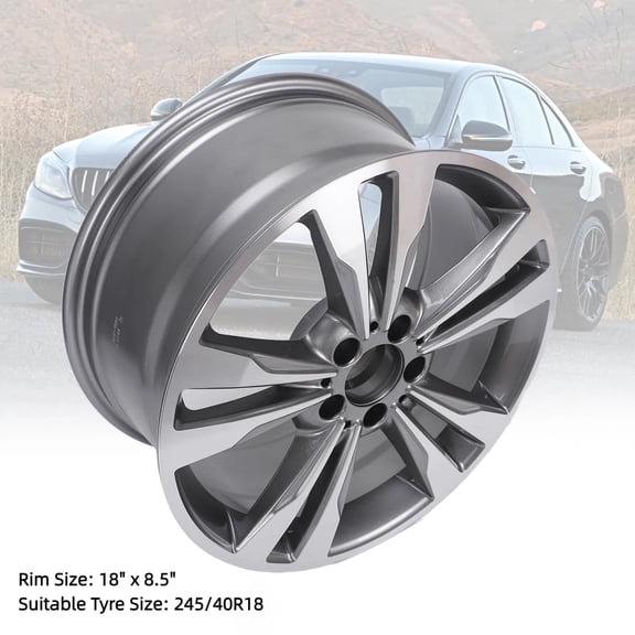For Mercedes-Benz C300 C300d C350e 18" x 8.5" Replacement Rear Wheel Rim 85371 2054012902 A2054012902