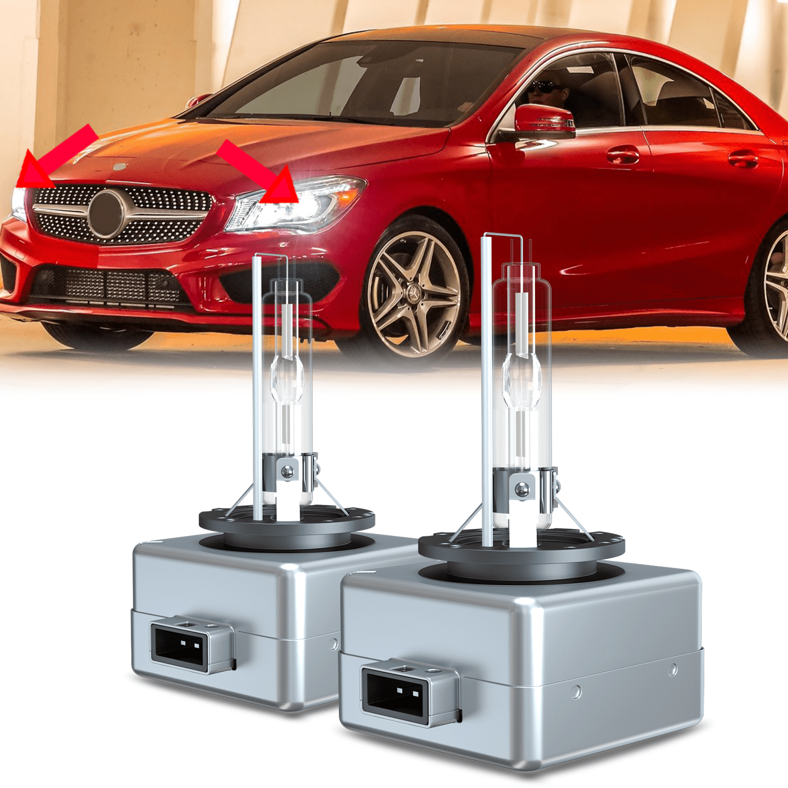 For Mercedes-Benz CLA250 2014-2016 2X D3S HID Headlight Bulb High Low Beam Lamp