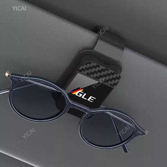 For Mercedes Benz G350d Auto Sun Visor Eyeglass Hanger Clip Car Glasses Holder ABS Press type Carbon Fiber pattern Storage