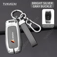 thumbnail image 1 of For Mercedes Benz G350d Car Key Case Zinc Alloy Leather Car Key Cover G500 GLA GLB GLC ML A 3 buttons Car Key Shell, 1 of 9