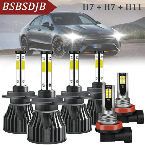 For Mercedes Benz GL450 2007-2012 E320 2008-2009 LED Headlight Fog Light Bulbs