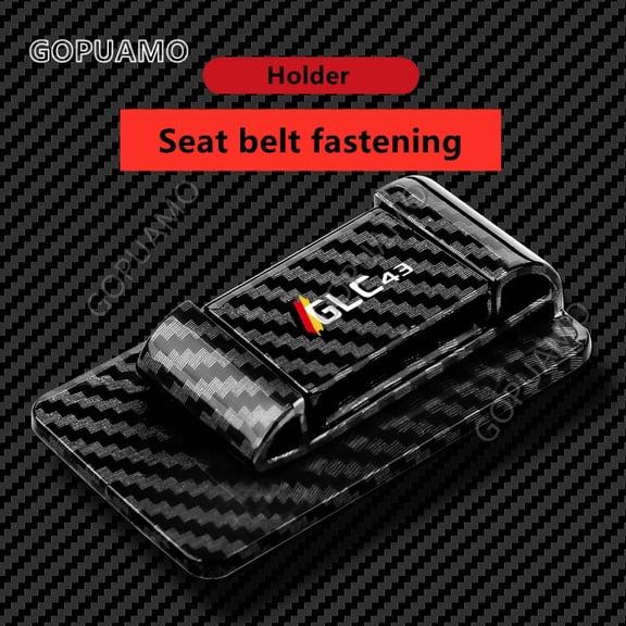 For Mercedes Benz GLC43 Car Safety Belt Clip Carbon Fibre Seat belt organizer Prevent abnormal noise and shaking