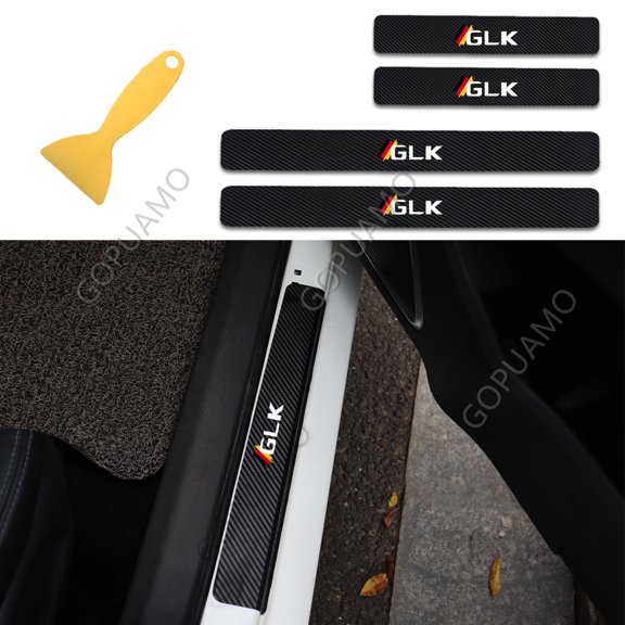 For Mercedes Benz GLK Carbon Fiber Sticker Car Threshold Protective Film Anti Scratch Wear-Resistant Waterproof Matte Sticker