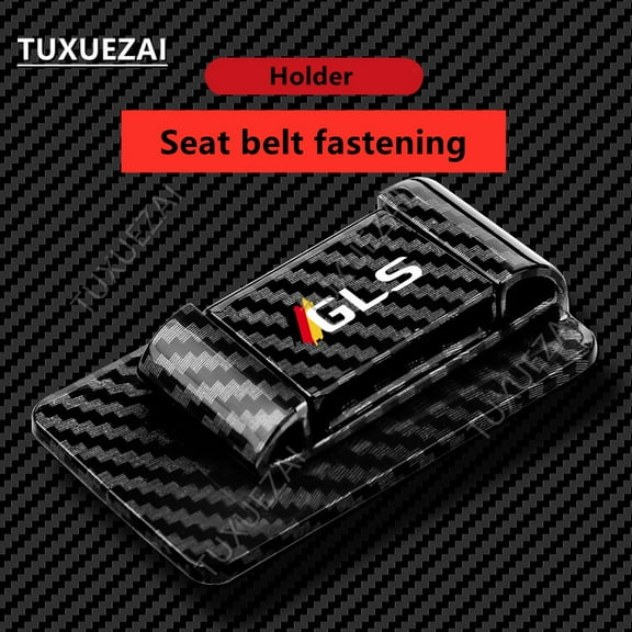 For Mercedes Benz GLS 2pcs Seat Belt Anchor Carbon Fibre Seat belt organizer Prevent abnormal noise and shaking