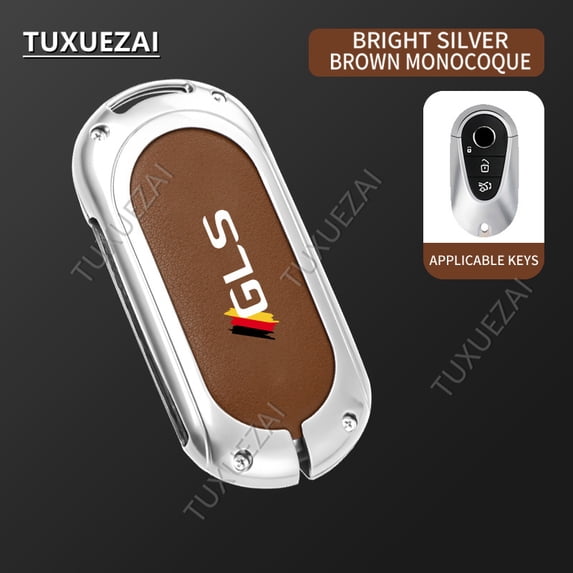 For Mercedes Benz GLS Car Key Case Zinc Alloy Leather C 3 buttons Car Key Shell G500 GLA GLB GLC ML GLK