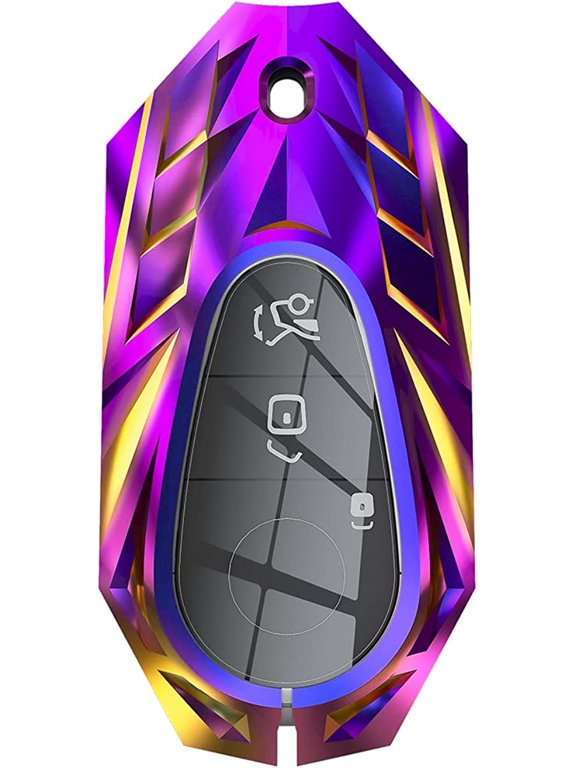 For Mercedes Benz Key fob Cover,Metal Key Case for 2020-2022 Mercedes Benz S-Class G-Class E-Class with Keychain