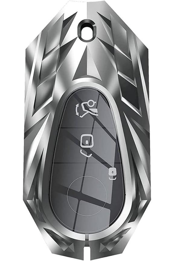 For Mercedes Benz Key fob Cover,Metal Key Case for 2020-2022 Mercedes Benz S-Class G-Class E-Class with Keychain