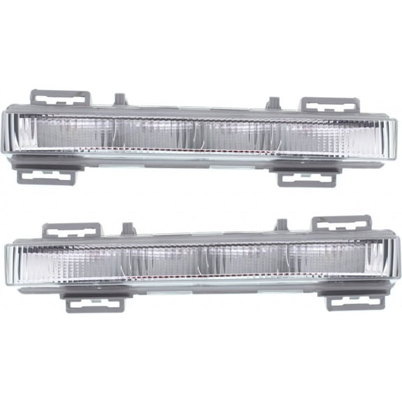For Mercedes-Benz M Class Headlight Daytime Running Lights Assembly 2012 13 14 2015 Pair Driver and Passenger Side LED For MB2562103 | MB2563103