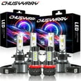 thumbnail image 1 of For Mercedes-Benz ML350 2003-2005 H7+H7 LED Headlight Bulbs + H11/H9 Fog Light Bulbs 6 Pack, 1 of 12