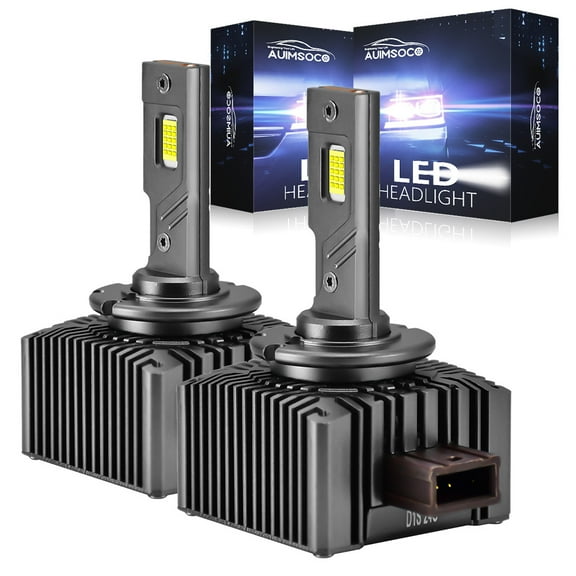 For Mercedes-Benz ML450 2011 Led Headlights Combo D1S D1R High Low Beam 2-Pack 8000 Lumens White 6000k Kit No Hyper Flash High Power Lamps