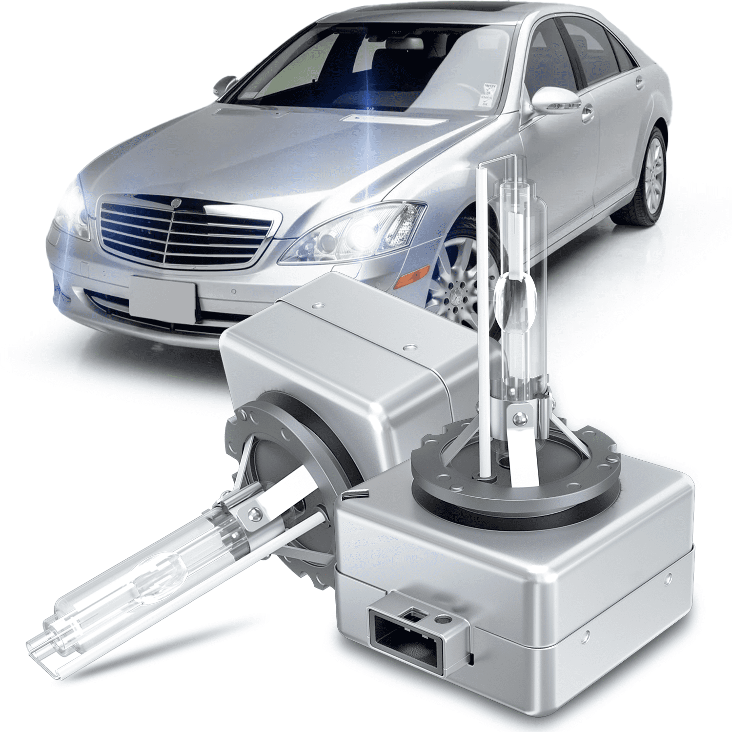 For Mercedes-Benz S550 2007-2013 D1S Xenon HID Headlight Bulbs Low Beam 35W 6000K White,2pcs