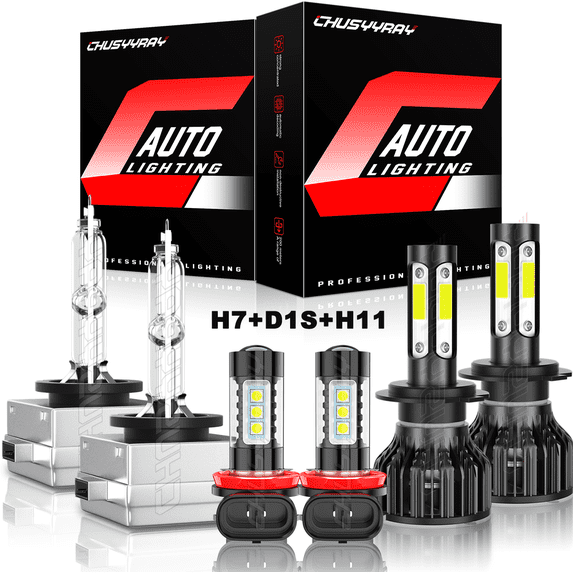 For Mercedes-Benz SL550 2009-2012 LED HID Headlight Kit+ Fog Light Bulbs Combo
