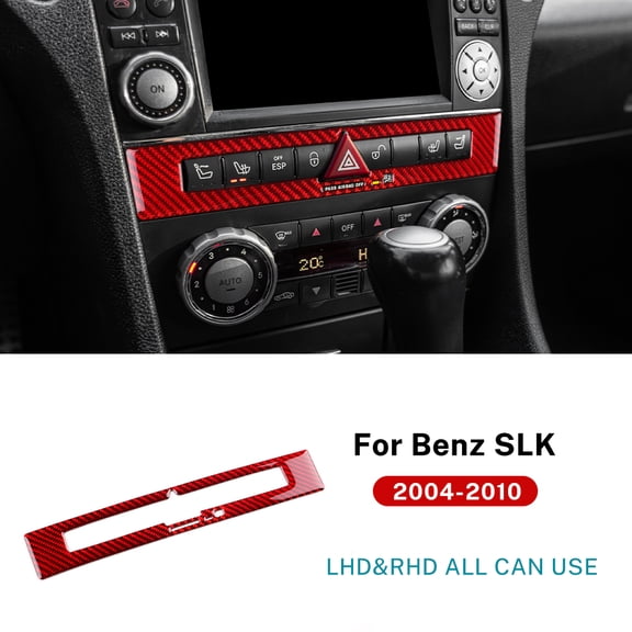 For Mercedes Benz SLK R171 2004 2005 2006 2007 2008 2009 2010 Car Central Control Panel Real Soft Carbon Fiber Trim Sticker.
