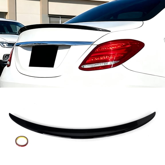 For Mercedes Benz W205 C200 C300 2015-2021 Rear Trunk Spoiler Gloss Black A Style
