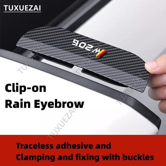 For Mercedes Benz W206 2PCS Carbon Fiber Rear View Mirror Rain Eyebrow Dustproof Rainproof Stickers Car Accessories