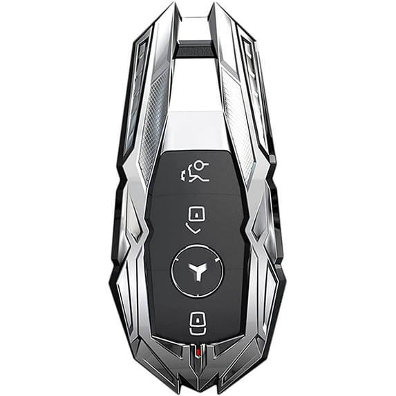 For Mercedes Benz key fob cover, Metal Key Fob Case Protector Compatible with Benz E-Class S-Class A-Class C-Class G-Class