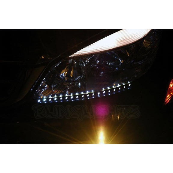 For Mercedes C250 CDI LED DRL Strip Lights for Headlamps Headlights Head Light Lamps LEDs DRLs Strips