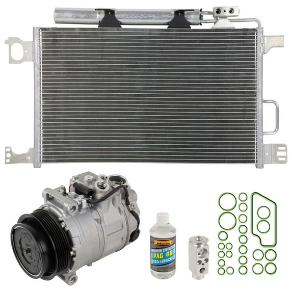 For Mercedes CLK350 & CLK55 AMG AC Compressor w/ A/C Condenser & Repair Kit - BuyAutoParts