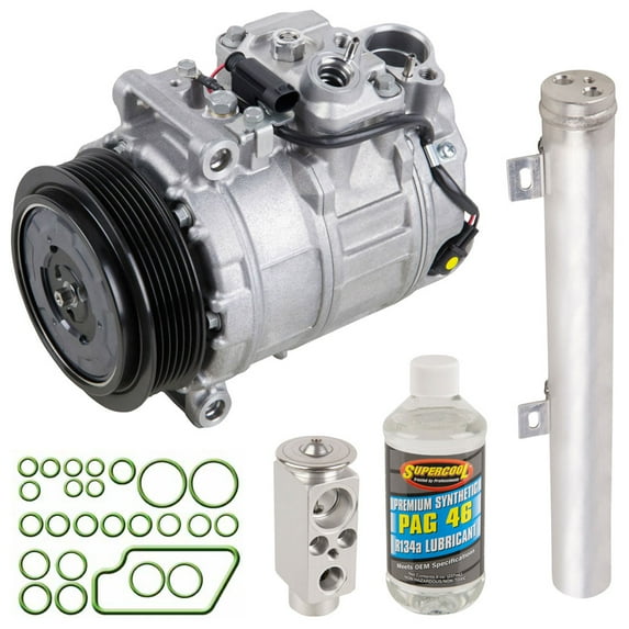 For Mercedes E320 E350 E550 E55 E63 OEM AC Compressor w/ A/C Repair Kit - BuyAutoParts