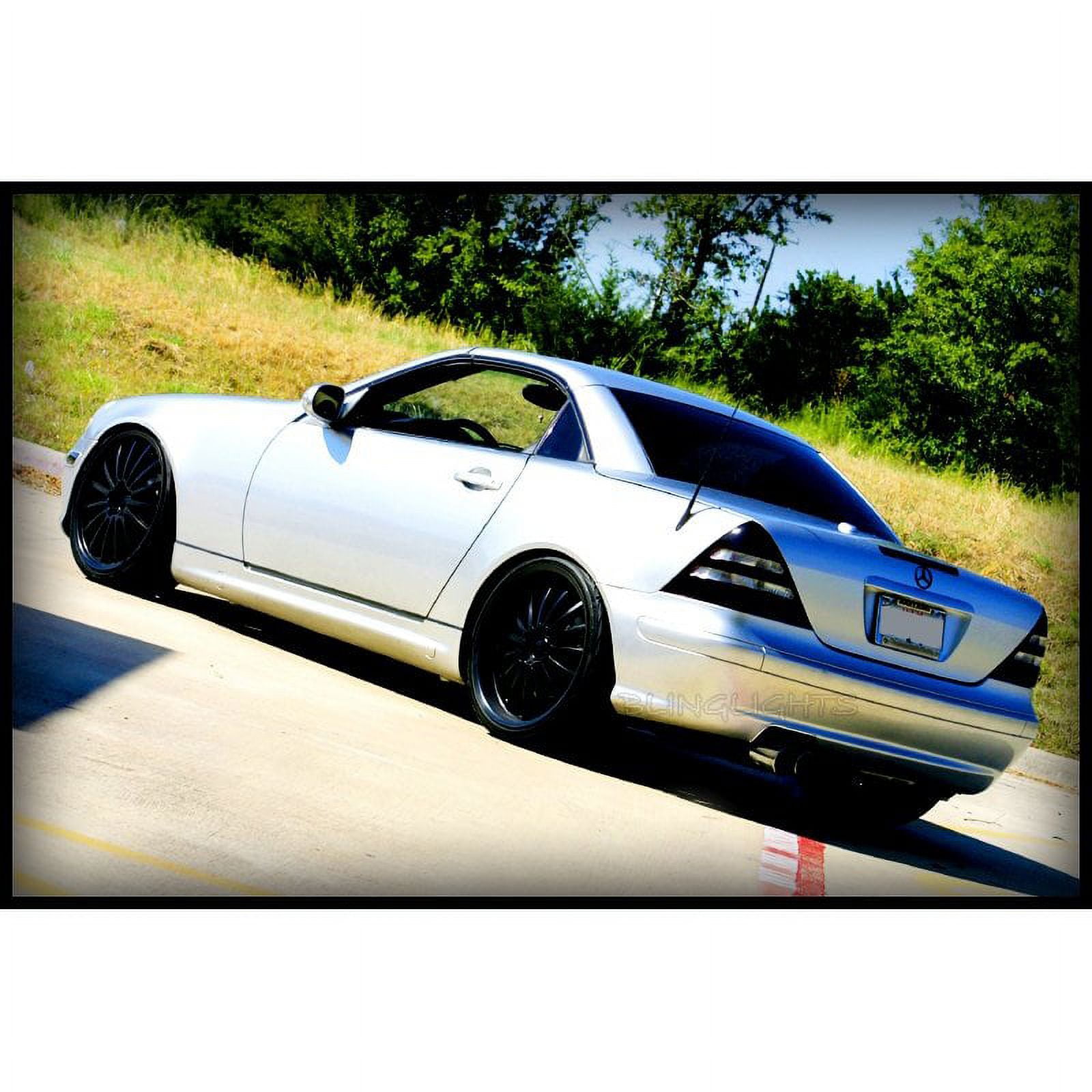 For Mercedes SLK R170 Tinted Tail Lamp Light Overlays Kit Smoked Film ...