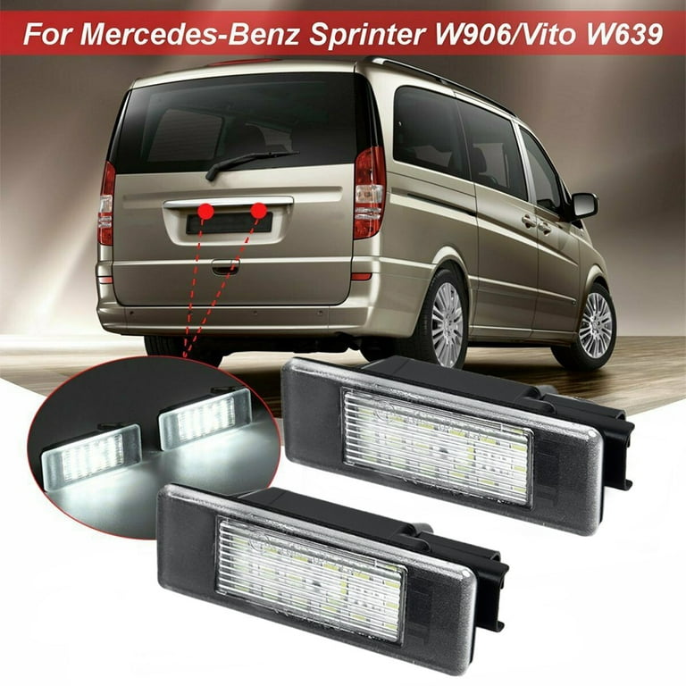 For Mercedes Sprinter W906 / Vito W639 6000K White LED License Plate Light  Lamp 