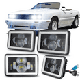 thumbnail image 1 of For Mercury Capri 1979-1986 Pair 4x6" LED Headlight High Low Beam DRL Turn Light, 1 of 10
