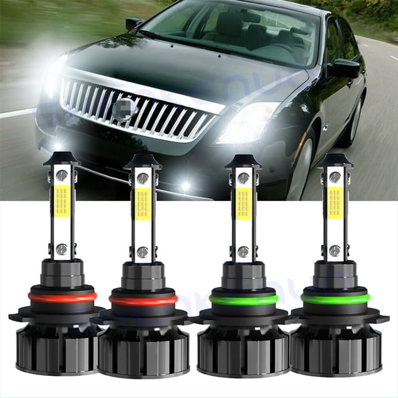 For Mercury Grand Marquis 1992-1997 6000K LED Headlight High Low Beam Bulbs Combo 4X