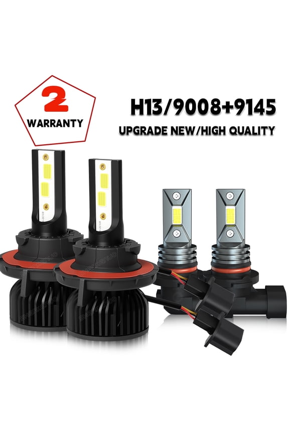 For Mercury Mariner 05-2011 Quayub 6000K LED Headlight Fog Light 4 Bulbs Combo Kit 4X
