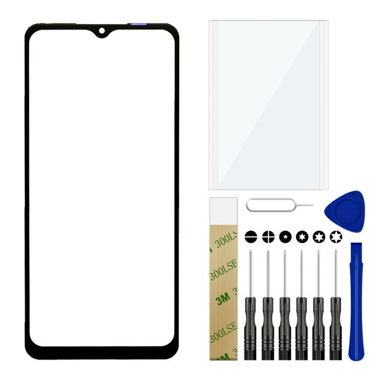 For Metro By T-Mobile Samsung Galaxy A32 5G SM-A326U Replacement Front  Glass Lens Screen Door Tool Black 